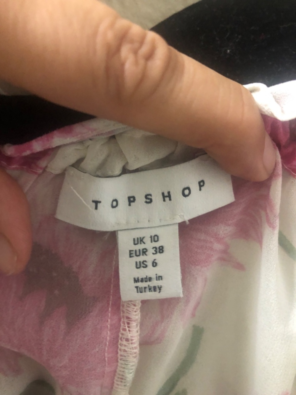 TopShop Pink Dahlia Bardot Gypsy Top Size 6 - Picture 5 of 6